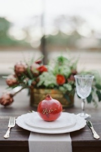 Fructe în decorul nunții de toamnă