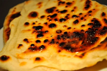 Pâine chapati Indian, prăjituri flat naan - rețete cu fotografie