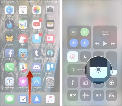 Modificarea luminozității și volumului în iOS 11