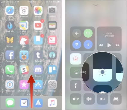 Modificarea luminozității și volumului în iOS 11