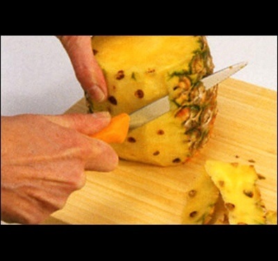 Cum sa taie ananasul - pentru ananas pentru un miez - servire