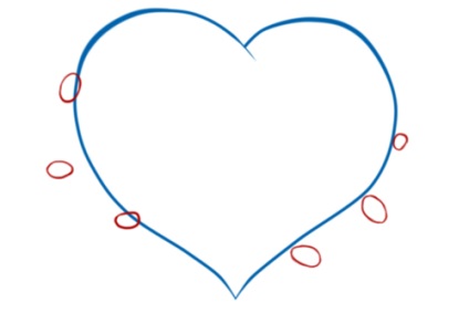 Cum de a desena o valentină sub forma unei inimi decorate cu flori - un laborator de animație pentru toți