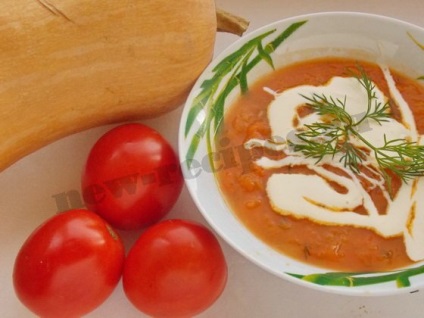Cum să gătești supa de dovleac cu cremă și roșii