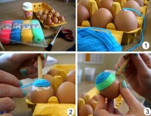 Hogyan lehet tojásokat a szálat a kezében lépett