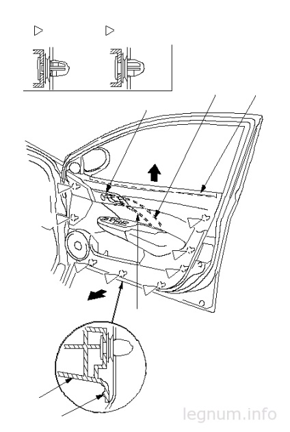 Cum să eliminați ușa Honda civic 5d door, bateți pe geam, schimbați regulatorul de ferestre, fotografia, 