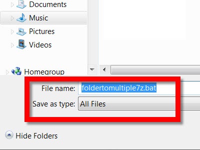Cum se utilizează 7zip pentru a comprima mai multe foldere