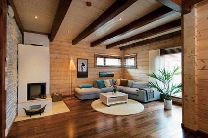 Cum să tăiați elegant o cameră cu lemn, design interior