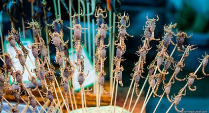 Scorpionii din China gătesc în viață, unul din revista doamnelor pentru femei