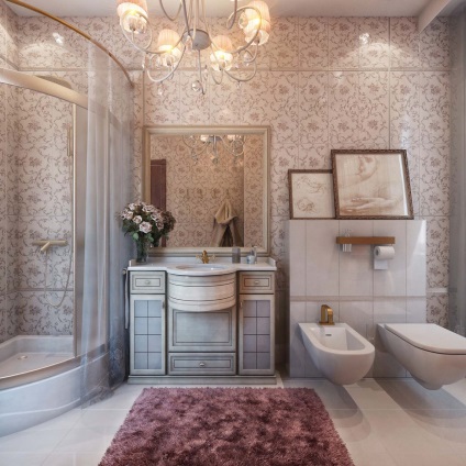 Covoare frumoase în baie, cum să alegeți materialul, designul, culoarea și dimensiunea stratului interior