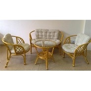 Cumpărați un set de mobilier răchită pentru odihna bahama (bahama) 01-17 (masă, canapea și două fotolii) culori