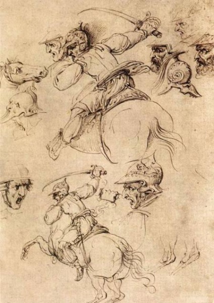 Cai în picturile lui Leonardo da Vinci - artisti remarcabili