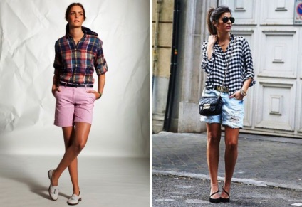 Modă cămașă pentru femei în cușcă - roșu și albastru, alb-negru și roz, lung și scurt