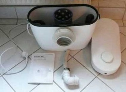 Pompă pentru castron de toaletă cu varietate de tocător și instrucțiuni de instalare