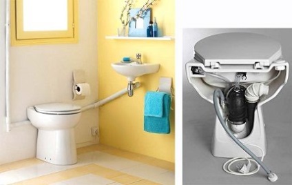 Pompă pentru castron de toaletă cu varietate de tocător și instrucțiuni de instalare
