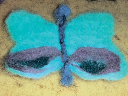 Noua viață a tehnologiei vechi, lecția # 4 felting uscat - facem un fluture, o eșarfă și ia