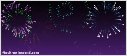 Artificii de Anul Nou în flash cu as3, animație flash și design