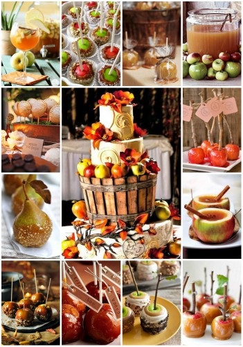 Fotografia de nunta de toamna de mere, organizare, invitatii, stil