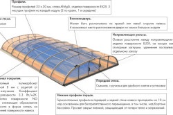 Pavilioane pentru piscine cu mâinile lor glisante, semicirculare (policarbonat)