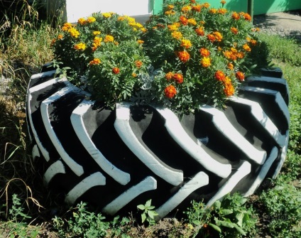 Artizanat de la anvelopele pentru grădină și grădină cu propriile mâini, cum se face decorul anvelopelor vechi de automobile