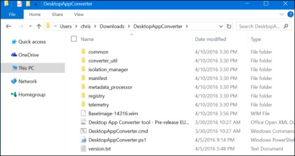 Conversia unei aplicații Windows la o aplicație universală