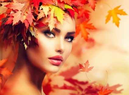 Haj és smink divat díszítéssel ősz