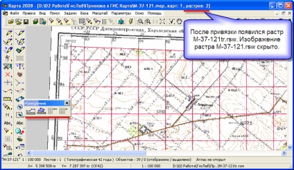 A topográfiai raszterek térképezése a térképre 2008