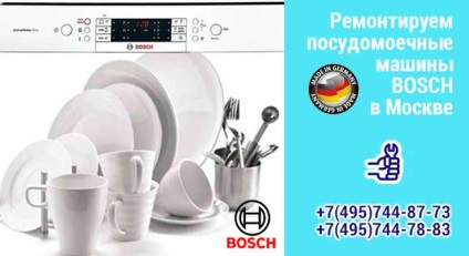 Reparatia masinilor de spalat vase Bosch, maestrul casei de reparatii PMM bosch in moscow