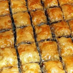 Recept a görög baklava főzéséhez, megtanulják főzni a görög baklavat