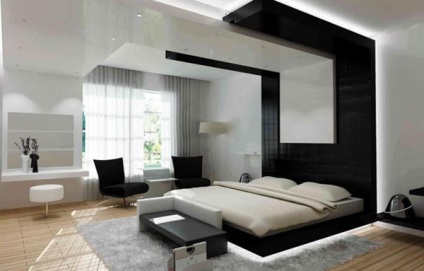 Dormitor într-o fotografie stil modern