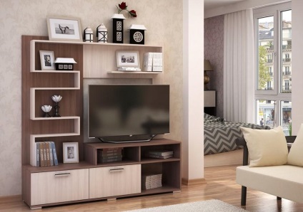 Pereți pentru dormitor foto angular în stil modern, diapozitive ieftin, mobilier modular pentru mici