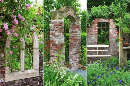 Stile ruginite în designul grădinii