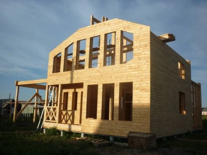 Constructii de case si bai pentru tehnologia fasciculului, constructia de case, case de baie din lemn