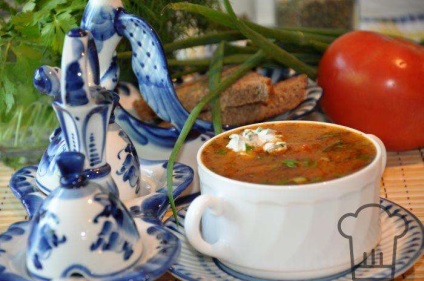 Supa de slănină de supă la domiciliu - rețetă georgiană cu fotografii în mișcare