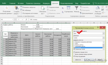 Idő és jelenlét excel - segít Word és az Excel