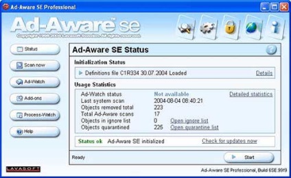 Depanarea programelor spyware în Windows XP