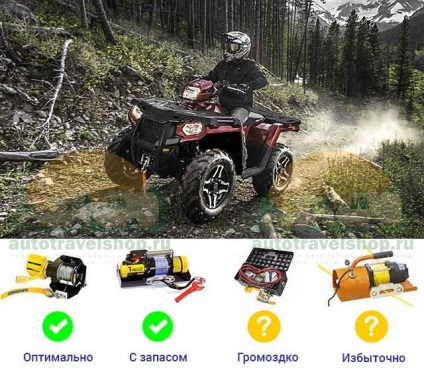 Alegem un troliu portabil (pentru un snowmobil, ATV, masina)