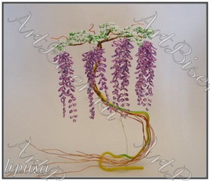 Wisteria Chineză - clasă de master (beadwork) - 17 45 - lecție de la utilizatorul Ekaterina