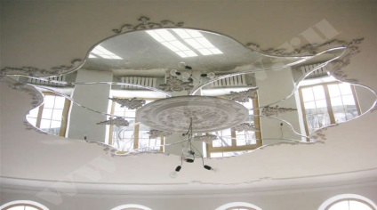 Plafonul de oglindă într-un interior modern (fotografie)