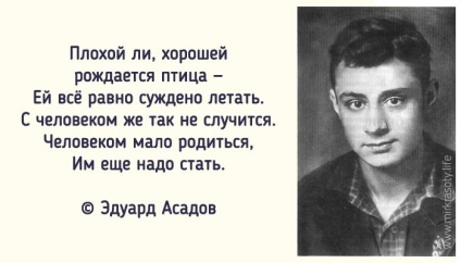 16 Cele mai bune poezii ale lui Eduard Asadov sunt viața