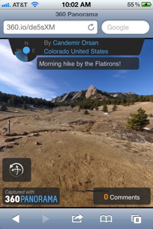 360 Aplicație panoramică panoramică pentru ios, simplemac