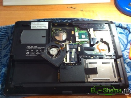 Curățarea și repararea laptopului asus