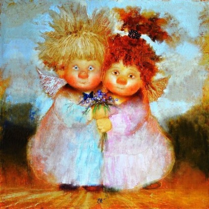 Picturile lui Chuvilyaeva Galina cu îngerii solari, alfabetul decupajului