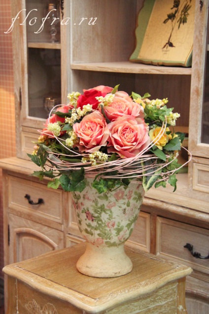Aranjament floral în stilul Provence - blog de florist, kemerovo, flori, buchete, compoziții, colaje