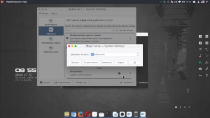 Efectul lămpii magice, cub 3d în xfce folosind managerul ferestrei kwin