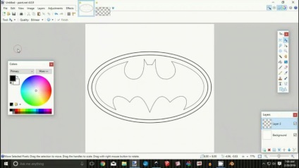 Emblema lui Batman cu propriile sale mâini