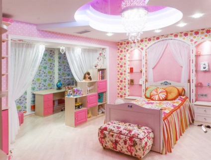 Belső óvoda egy emeletes ágy (25 fotó), a fiúk, a lányok, gyermek bútorok