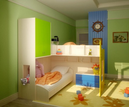 Interiorul unei grădinițe cu un pat supraetajat (25 fotografii), pentru băieți, pentru fete, mobilier într-o grădiniță