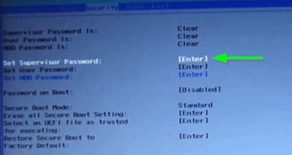 Cum să dezactivați boot-ul securizat în laptop-ul bios