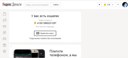 Cum să vă reîncărcați portofelul Yandex prin intermediul unei bănci de economii online - informații de plată