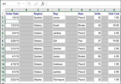 Cum se elimină coloanele și rândurile goale în Excel 2013 - cea mai rapidă și mai ușoară cale